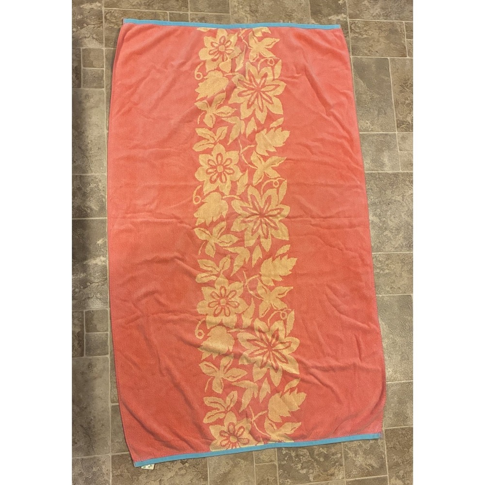 Home Accents VINTAGE Cotton Floral‎ Beach Towel 60X36